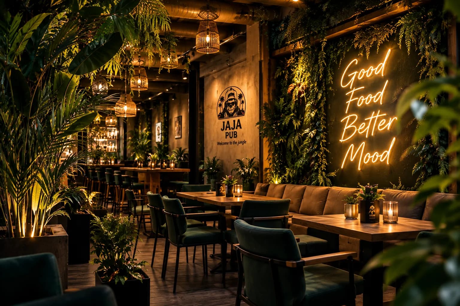 Interior JAJA Pub Brăila — Good Food Better Mood
